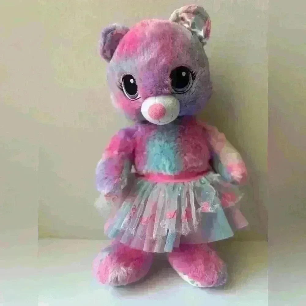 Sweet Heart Hugs‎ Swirl Multicolor Plush Build A Bear BAB Teddy Pink Purple Blue